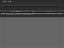 Tablet Screenshot of none.org